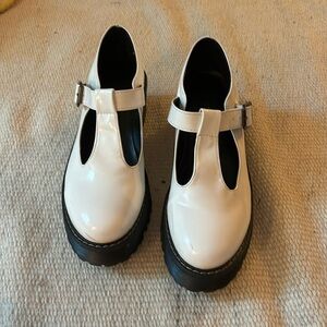 Madden Girl white platform Mary Janes